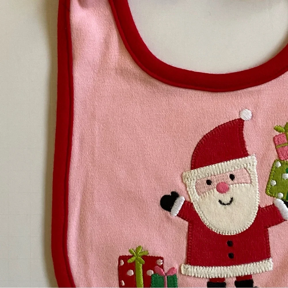 Christmas Bib NWT I Love Santa Holiday Infant NEW Carter’s Baby Girls Boys Red